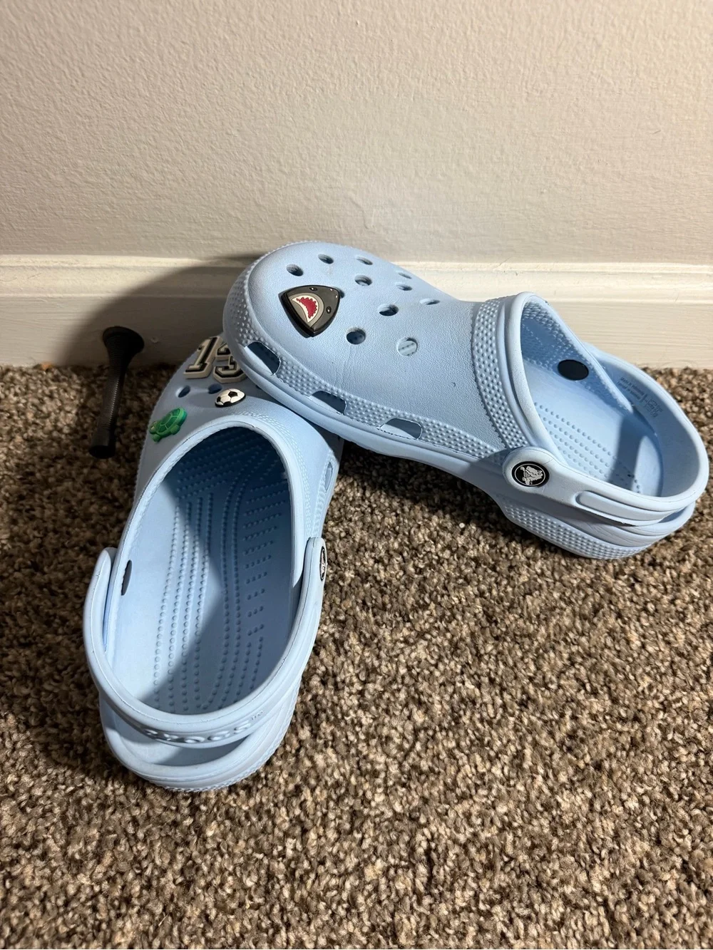 CROCS Light Blue Kids Clogs with Playful Charms